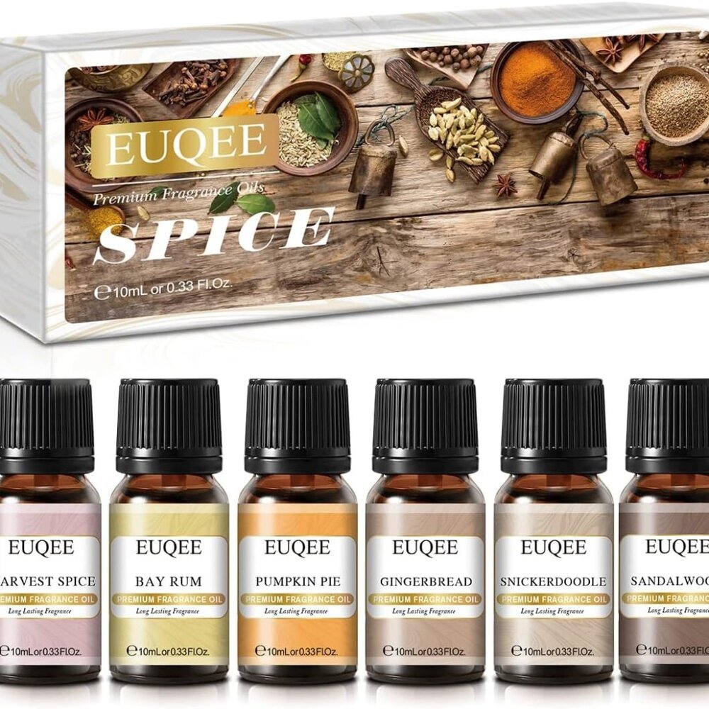 6PCS Spice Autumn Fragrance Oil Set, Scented Oils for Candle Making, Diffusers A